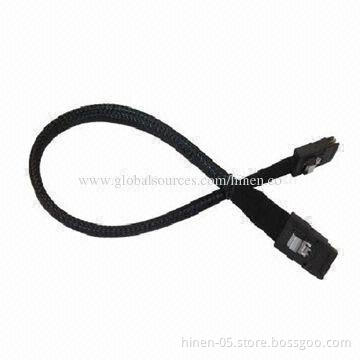 Mini SAS Cable Assembly with 30AWG Wire Size, 100Ω Impedance